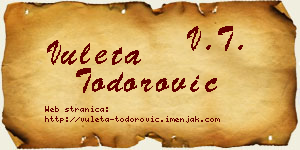 Vuleta Todorović vizit kartica